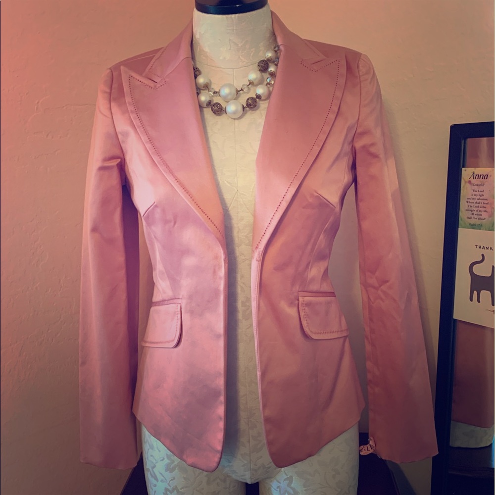 Bebe Satin Pink Blazer